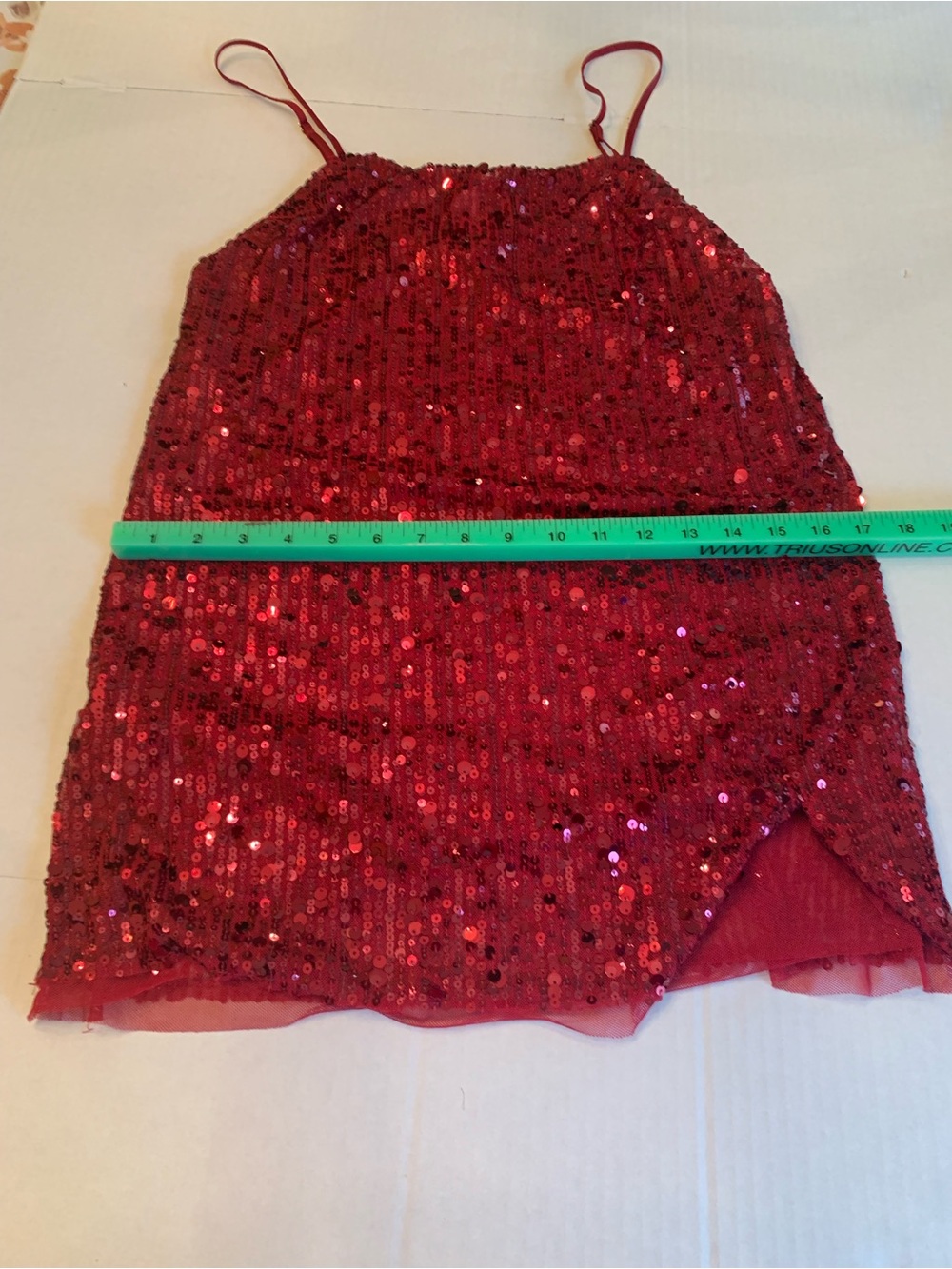 NWOT Free People Midnight Kiss mini slip dress gold sequins size Medium - Picture 12 of 12